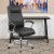 Flash Furniture GO-2192-BK-GG Black High Back LeatherSoft Executive Swivel Office Chair with Chrome Base and Arms addl-1