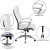 Flash Furniture GO-2192-WH-GG White High Back LeatherSoft Executive Swivel Office Chair with Chrome Base and Arms addl-4