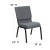 Flash Furniture XU-CH-60096-BEIJING-GY-GG Hercules Series 18.5" Gray Fabric Church Stacking Chair with Gold Vein Frame addl-1