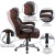 Flash Furniture GO-2223-BN-GG Big & Tall Brown LeatherSoft Executive Swivel Office Chair with Headrest and Wheels addl-5