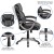 Flash Furniture GO-2236M-BK-GG Mid-Back Black LeatherSoft Executive Swivel Office Chair with Padded Arms addl-4