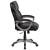 Flash Furniture GO-2236M-BK-GG Mid-Back Black LeatherSoft Executive Swivel Office Chair with Padded Arms addl-8