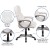 Flash Furniture GO-2236M-WH-GG Mid-Back White LeatherSoft Executive Swivel Office Chair with Padded Arms addl-4