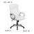Flash Furniture GO-2236M-WH-GG Mid-Back White LeatherSoft Executive Swivel Office Chair with Padded Arms addl-5
