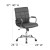 Flash Furniture GO-2240-BK-GG Mid-Back Black Vinyl Executive Swivel Office Chair with Chrome Base and Arms addl-5
