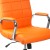Flash Furniture GO-2240-ORG-GG Mid-Back Orange Vinyl Executive Swivel Office Chair with Chrome Base and Arms addl-11