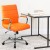 Flash Furniture GO-2240-ORG-GG Mid-Back Orange Vinyl Executive Swivel Office Chair with Chrome Base and Arms addl-1