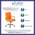 Flash Furniture GO-2240-ORG-GG Mid-Back Orange Vinyl Executive Swivel Office Chair with Chrome Base and Arms addl-3