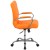 Flash Furniture GO-2240-ORG-GG Mid-Back Orange Vinyl Executive Swivel Office Chair with Chrome Base and Arms addl-9