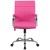 Flash Furniture GO-2240-PK-GG Mid-Back Pink Vinyl Executive Swivel Office Chair with Chrome Base and Arms addl-10