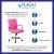 Flash Furniture GO-2240-PK-GG Mid-Back Pink Vinyl Executive Swivel Office Chair with Chrome Base and Arms addl-3