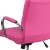 Flash Furniture GO-2240-PK-GG Mid-Back Pink Vinyl Executive Swivel Office Chair with Chrome Base and Arms addl-8