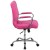 Flash Furniture GO-2240-PK-GG Mid-Back Pink Vinyl Executive Swivel Office Chair with Chrome Base and Arms addl-9