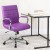 Flash Furniture GO-2240-PUR-GG Mid-Back Purple Vinyl Executive Swivel Office Chair with Chrome Base and Arms addl-1
