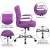 Flash Furniture GO-2240-PUR-GG Mid-Back Purple Vinyl Executive Swivel Office Chair with Chrome Base and Arms addl-4