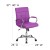 Flash Furniture GO-2240-PUR-GG Mid-Back Purple Vinyl Executive Swivel Office Chair with Chrome Base and Arms addl-5