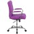 Flash Furniture GO-2240-PUR-GG Mid-Back Purple Vinyl Executive Swivel Office Chair with Chrome Base and Arms addl-8
