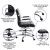 Flash Furniture GO-2286B-BK-GG Mid-Back Black LeatherSoft Drafting Chair with Adjustable Foot Ring and Chrome Base addl-3