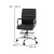 Flash Furniture GO-2286B-BK-GG Mid-Back Black LeatherSoft Drafting Chair with Adjustable Foot Ring and Chrome Base addl-4