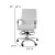 Flash Furniture GO-2286B-WH-GG Mid-Back White LeatherSoft Drafting Chair with Adjustable Foot Ring and Chrome Base addl-4