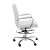 Flash Furniture GO-2286B-WH-GG Mid-Back White LeatherSoft Drafting Chair with Adjustable Foot Ring and Chrome Base addl-7