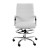 Flash Furniture GO-2286B-WH-GG Mid-Back White LeatherSoft Drafting Chair with Adjustable Foot Ring and Chrome Base addl-8