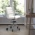 Flash Furniture GO-2286B-WH-RLB-GG Mid-Back White LeatherSoft Drafting Chair with Adjustable Foot Ring, Chrome Base, and Transparent Roller Wheels addl-1