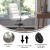 Flash Furniture GO-2286B-WH-RLB-GG Mid-Back White LeatherSoft Drafting Chair with Adjustable Foot Ring, Chrome Base, and Transparent Roller Wheels addl-3