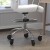 Flash Furniture GO-2286B-WH-RLB-GG Mid-Back White LeatherSoft Drafting Chair with Adjustable Foot Ring, Chrome Base, and Transparent Roller Wheels addl-6