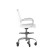 Flash Furniture GO-2286B-WH-RLB-GG Mid-Back White LeatherSoft Drafting Chair with Adjustable Foot Ring, Chrome Base, and Transparent Roller Wheels addl-7
