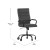 Flash Furniture GO-2286H-BK-BK-RLB-GG High Back Black LeatherSoft Executive Swivel Office Chair with Black Frame, Arms, and Transparent Roller Wheels addl-4