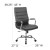 Flash Furniture GO-2286H-BK-GG High Back Black LeatherSoft Executive Swivel Office Chair with Chrome Frame and Arms addl-6