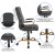 Flash Furniture GO-2286H-BK-GLD-GG High Back Black LeatherSoft Executive Swivel Office Chair with Gold Frame and Arms addl-5