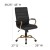 Flash Furniture GO-2286H-BK-GLD-GG High Back Black LeatherSoft Executive Swivel Office Chair with Gold Frame and Arms addl-6