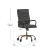Flash Furniture GO-2286H-BK-GLD-RLB-GG High Back Black LeatherSoft Executive Swivel Office Chair with Gold Frame, Arms, and Transparent Roller Wheels addl-4