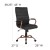 Flash Furniture GO-2286H-BK-RSGLD-GG High Back Black LeatherSoft Executive Swivel Office Chair with Rose Gold Frame and Arms addl-6