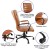 Flash Furniture GO-2286H-BR-BK-GG High Back Brown LeatherSoft Executive Swivel Office Chair with Black Frame and Arms addl-5