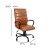 Flash Furniture GO-2286H-BR-BK-GG High Back Brown LeatherSoft Executive Swivel Office Chair with Black Frame and Arms addl-6