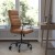 Flash Furniture GO-2286H-BR-BK-RLB-GG High Back Brown LeatherSoft Executive Swivel Office Chair with Black Frame, Arms, and Transparent Roller Wheels addl-1