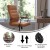 Flash Furniture GO-2286H-BR-BK-RLB-GG High Back Brown LeatherSoft Executive Swivel Office Chair with Black Frame, Arms, and Transparent Roller Wheels addl-3
