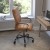 Flash Furniture GO-2286H-BR-BK-RLB-GG High Back Brown LeatherSoft Executive Swivel Office Chair with Black Frame, Arms, and Transparent Roller Wheels addl-6