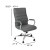 Flash Furniture GO-2286H-GR-GG High Back Gray LeatherSoft Executive Swivel Office Chair with Chrome Frame and Arms addl-6