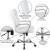 Flash Furniture GO-2286H-WH-GG High Back White LeatherSoft Executive Swivel Office Chair with Chrome Frame and Arms addl-5