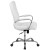 Flash Furniture GO-2286H-WH-GG High Back White LeatherSoft Executive Swivel Office Chair with Chrome Frame and Arms addl-9