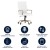 Flash Furniture GO-2286H-WH-GLD-GG High Back White LeatherSoft Executive Swivel Office Chair with Gold Frame and Arms addl-12