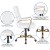 Flash Furniture GO-2286H-WH-GLD-GG High Back White LeatherSoft Executive Swivel Office Chair with Gold Frame and Arms addl-5