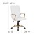 Flash Furniture GO-2286H-WH-GLD-GG High Back White LeatherSoft Executive Swivel Office Chair with Gold Frame and Arms addl-6