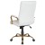 Flash Furniture GO-2286H-WH-GLD-GG High Back White LeatherSoft Executive Swivel Office Chair with Gold Frame and Arms addl-7