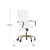 Flash Furniture GO-2286H-WH-GLD-RLB-GG High Back White LeatherSoft Executive Swivel Office Chair with Gold Frame, Arms, and Transparent Roller Wheels addl-4