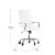 Flash Furniture GO-2286H-WH-RLB-GG High Back White LeatherSoft Executive Swivel Office Chair with Chrome Frame, Arms, and Transparent Roller Wheels addl-4